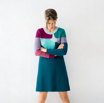 Vestido Pétalos. Diseño de Trol: marca española de moda sostenible con mucho Color.