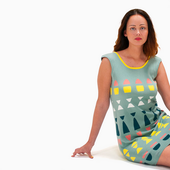 Vestido Boyas. Diseño de Trol: marca española de moda sostenible con mucho Color.