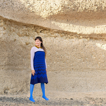 Vestido Zigzag. Diseño de Trol: marca española de moda sostenible con mucho Color.