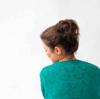 Jersey Pájaro verde. Diseño de Trol: marca española de moda sostenible con mucho Color.