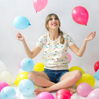 Top Confetti. Diseño de Trol: marca española de moda sostenible con mucho Color.