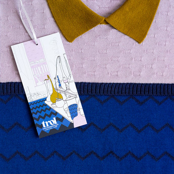 Vestido Zigzag. Diseño de Trol: marca española de moda sostenible con mucho Color.