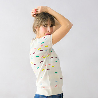 Top Confetti. Diseño de Trol: marca española de moda sostenible con mucho Color.