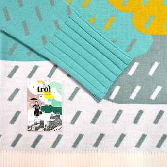 Jersey Lluvia. Diseño de Trol: marca española de moda sostenible con mucho Color.